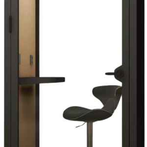 black phone booth pod
